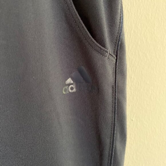 Adidas Men’s Climalite 3-Stripe Active/Lounge Pants. Gray/Ink Blue. Size Small - Picture 3 of 12